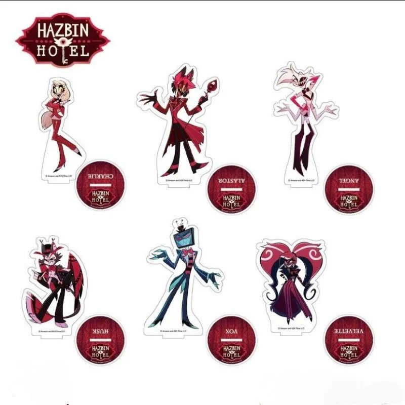 Standee for Acrylic Hazbin Hotel Alastor Angel Dust Vox Husk Anime Cartoon DIY Collection Toys Gift for Friend Birthday Gift