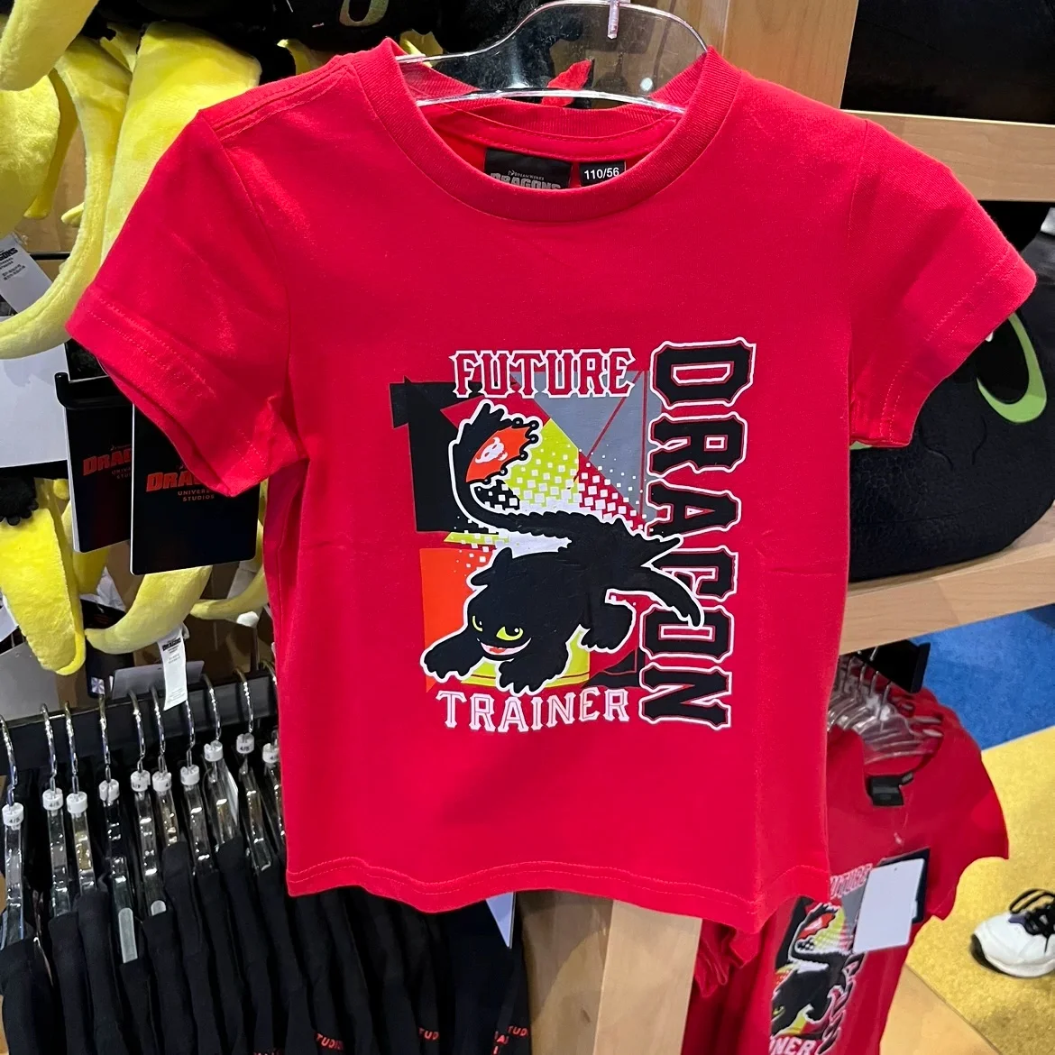 red-kids'-toothless-night-fury-t-shirt-universal-studios-beijing-souvenir-birthday-gift