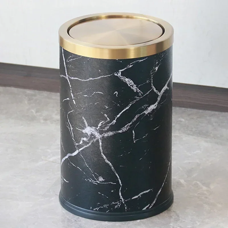Nordic Metal Trash Can for Bedroom Sturdy Construction Smooth Surface Easy to Use Reinforced Frame Long Lasting Easy Assembly