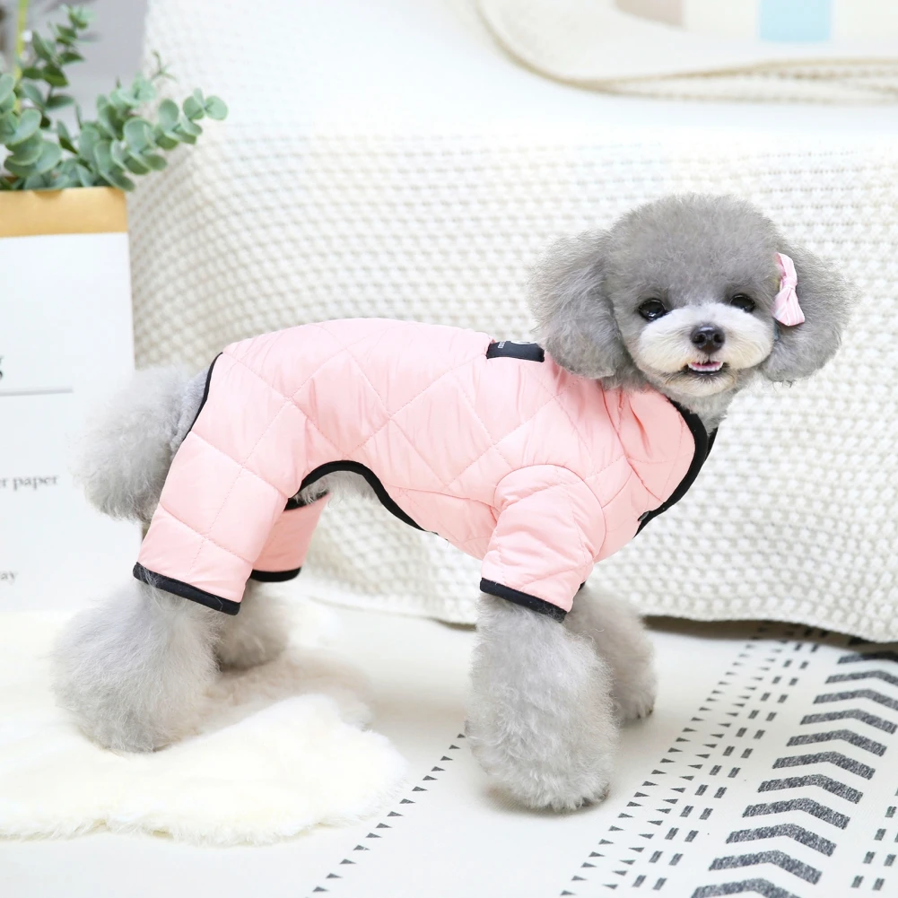 Dog Jumpsuit Winter Dog Clothes Four Legs Warm Puppy Pet Clothing Chihuahua Teddy Pet Dog Cat Coat Jacket For Small Medium Dogs