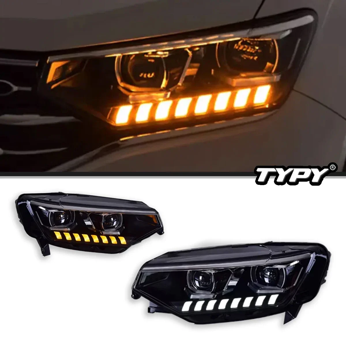 

TYPY Car Headlights For VW Tayron Tayron X LED Car Lamps Daytime Running Lights 2019-2023 Dynamic Turn Signals Car Accessories