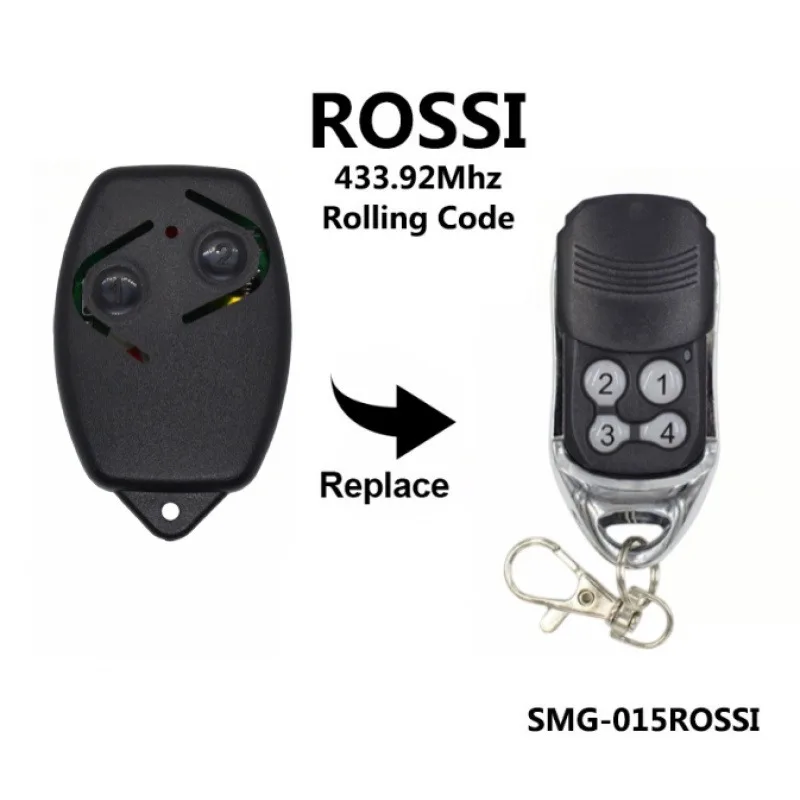 ROSSI Automatic Door Remote Control 433.92MHz Garage Door Opener Handheld Transmitter