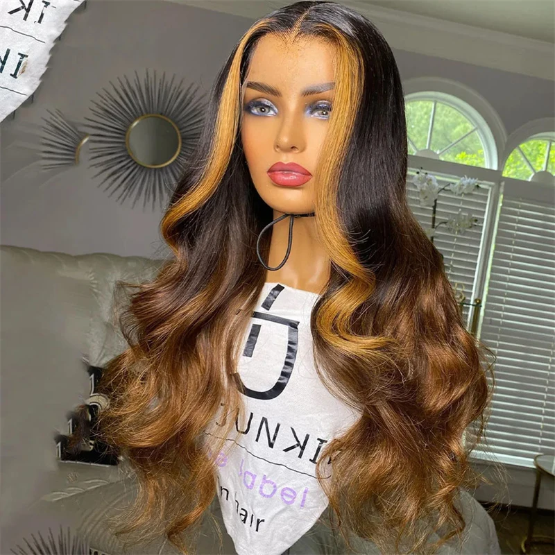 Highlight Blond 28 Inch 5x5 Silk Base Wave Jewish Human Hair With BabyHair HD Lace European Hair Preplucked Glueless Daily