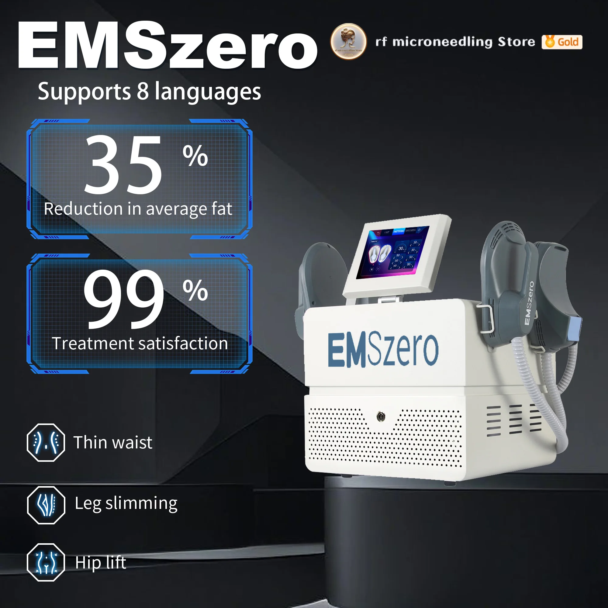 Emszero NEO 15 Tesla RF Professional Body Shaping 6500W EMZero Slimming Machine Muscle Stimulator