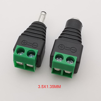 10Pcs 12V DC Male Female Connector 5.5 x 2.1MM 5.5*2.5MM 3.5 x 1.35MM Barrel Connector for CCTV Security Camera Led Strip