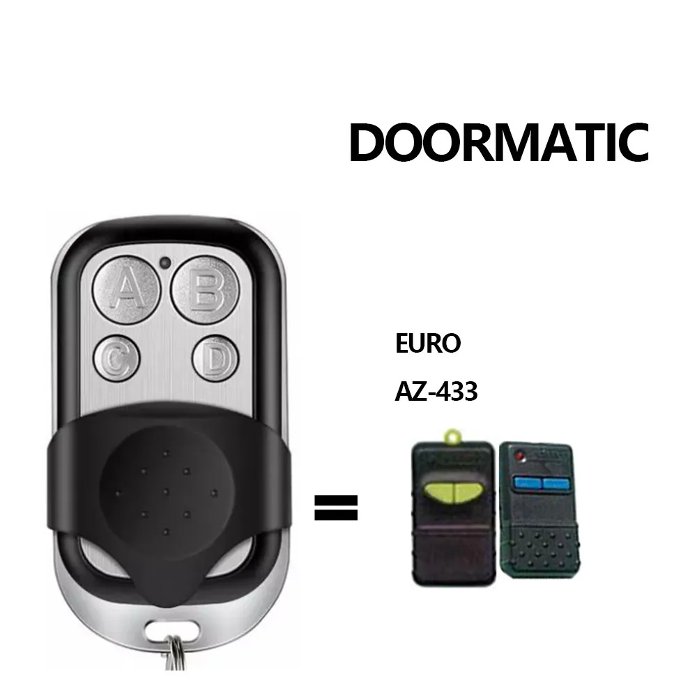 DOORMATIC EURO AZ-433 Garage Door Remote Control Duplicator Garage Remote Transmitter DOORMATIC Fixed Code 433.92mhz