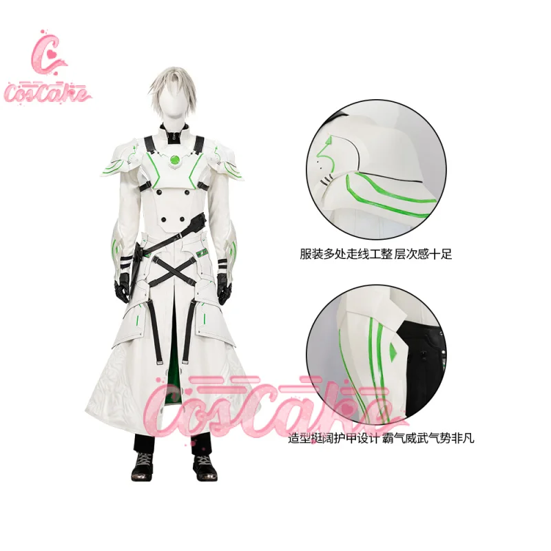 Game FF7 Sephiroth Cosplay Youth Costume Adult Men White Battle Uniform Full Set Halloween Carnival Party Warrior Disguise Suit