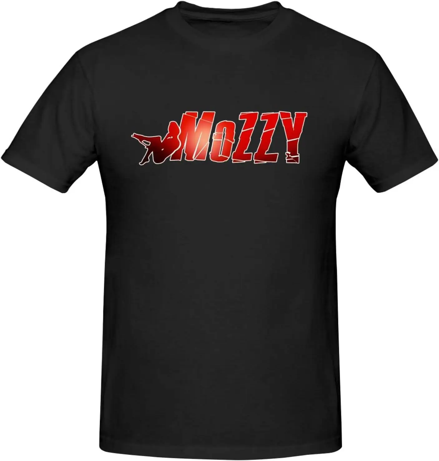 Mozzy Logo Men's T-Shirts Graphic Cotton Short-Sleeve Crew Neck Athletic Casual Tee Shirts Black XX-Large New Fashion Top Tees