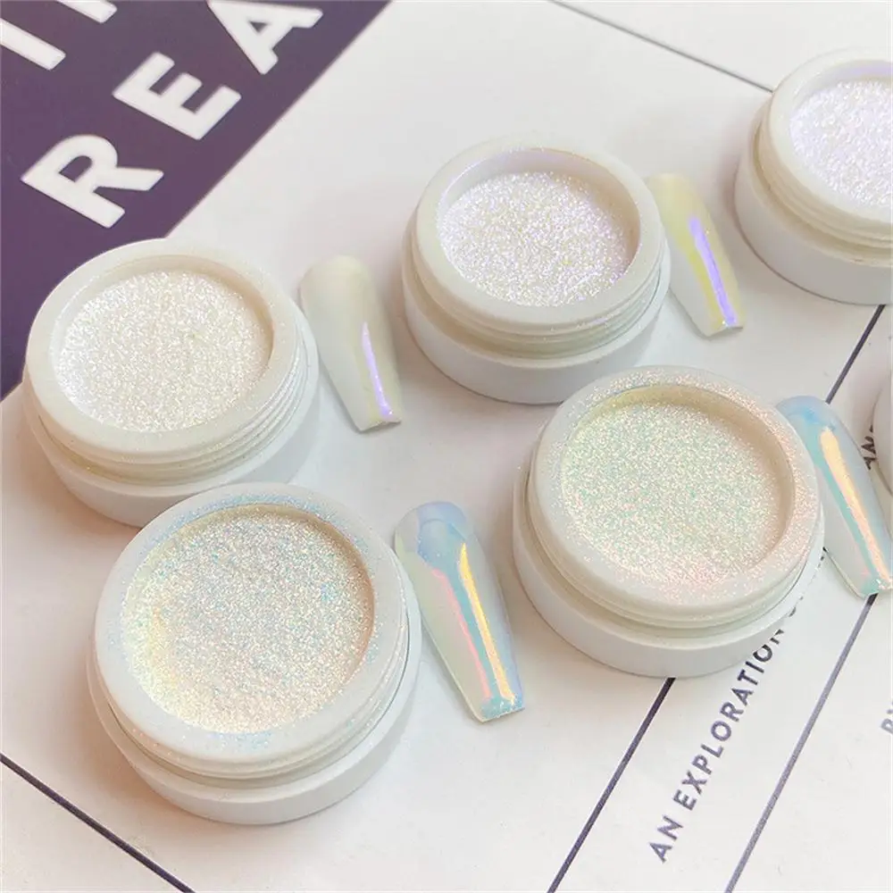 Polvo holográfico de 1 a 4 piezas para decoración de uñas, bellamente fácil de usar, Aurora Nail Powder, Beauty Essentials