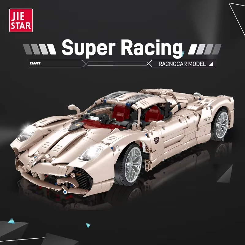 

3428pcs Super Car Model Building Blocks MOC Pink City Sports Car Desktop Ornament Birthday Christmas Gifts For Car Enthusiasts