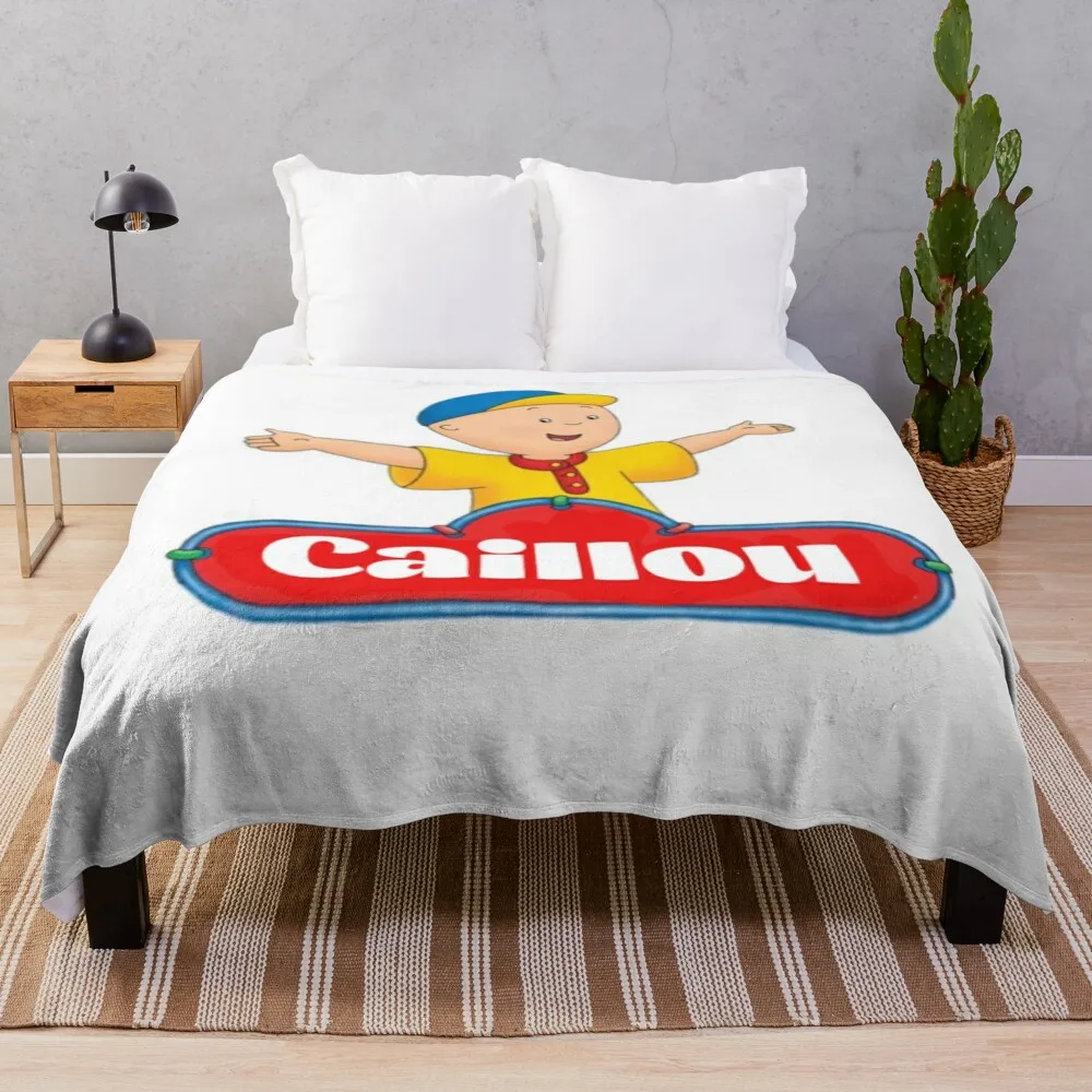 

Caillou!! Throw Blanket Travel bed plaid Soft Blankets