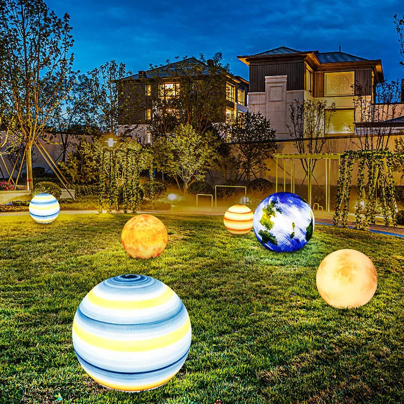 

Large Outdoor Moon Lamp Garden Solar Lawn Light Sphere Decorative Floor Atmosphere Lighting Perfect Outdoor Lawn Decor - FYLL