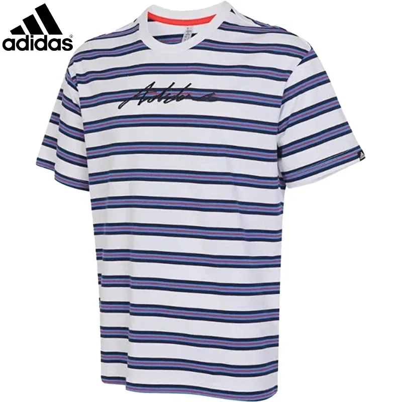 Adidas/Adidas Genuine New Men's Knitted Crew Neck Fashion Short Sleeve T-Shirt IR5822