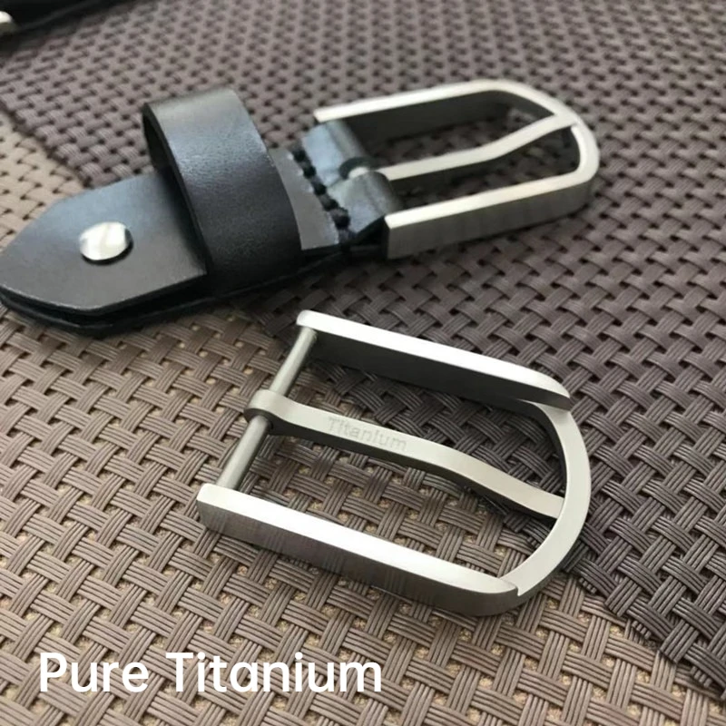 3 سنتيمتر التيتانيوم النقي دبوس مشبك غير قابل للصدأ حزام التآكل الرجال النساء حزام مشبك-حزام جينز متعدد الاستخدامات عادية رئيس التبعي #1