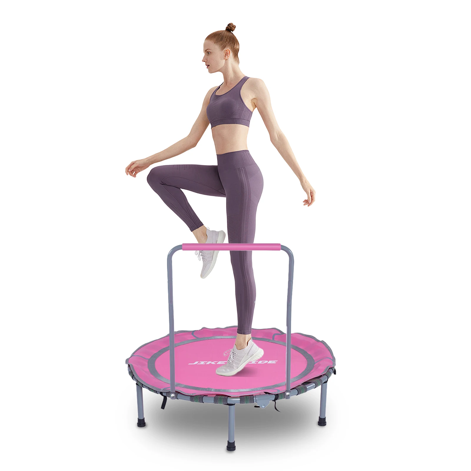 

36 Inch Fitness Trampoline for Adults – Quiet Mini Trampoline with Silent Elastic Ropes10-Minute Fat Burning Cardio Workout at