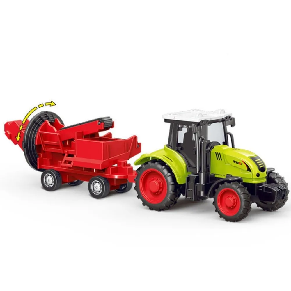 Funny Simulation Inertia Car Plastic Transport Pulverizer Model Farm Tractor Engineering Car