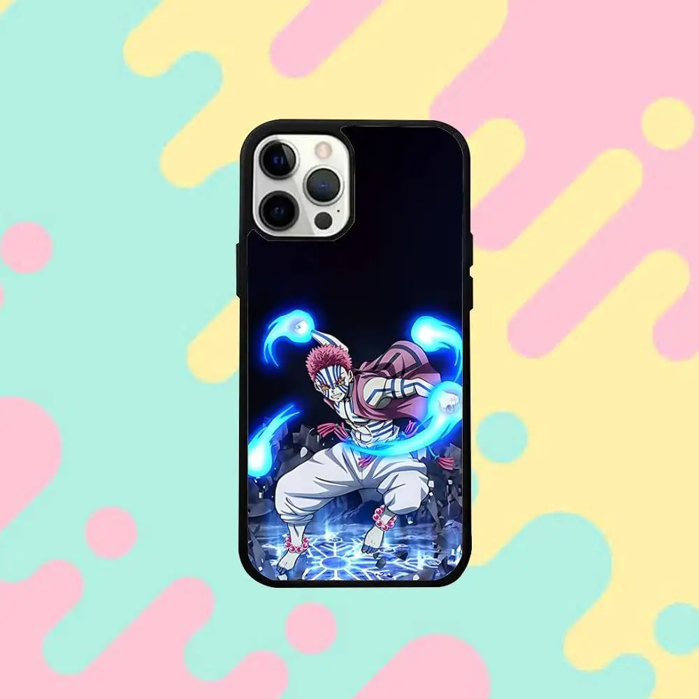 حافظة هاتف D-Demon Akaza S-Slayer لهاتف iPhone 16e,16,15,14,13,12,11,Plus,Pro,Max, Mini Magsafe شحن لاسلكي مغناطيسي