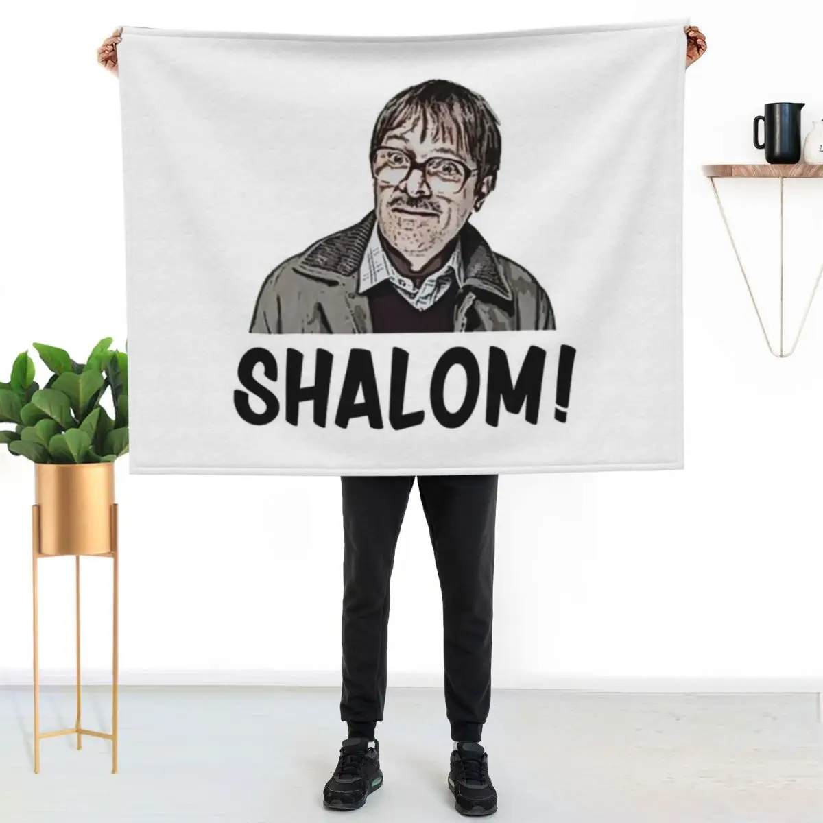 Shalom Jackie Parody Throw Blanket Hair Thins Camping Soft Big Moving Soft Plush Plaid Blankets