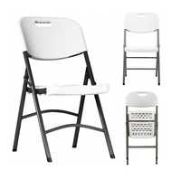 Foldable Catering Chair White 45x64x80 cm