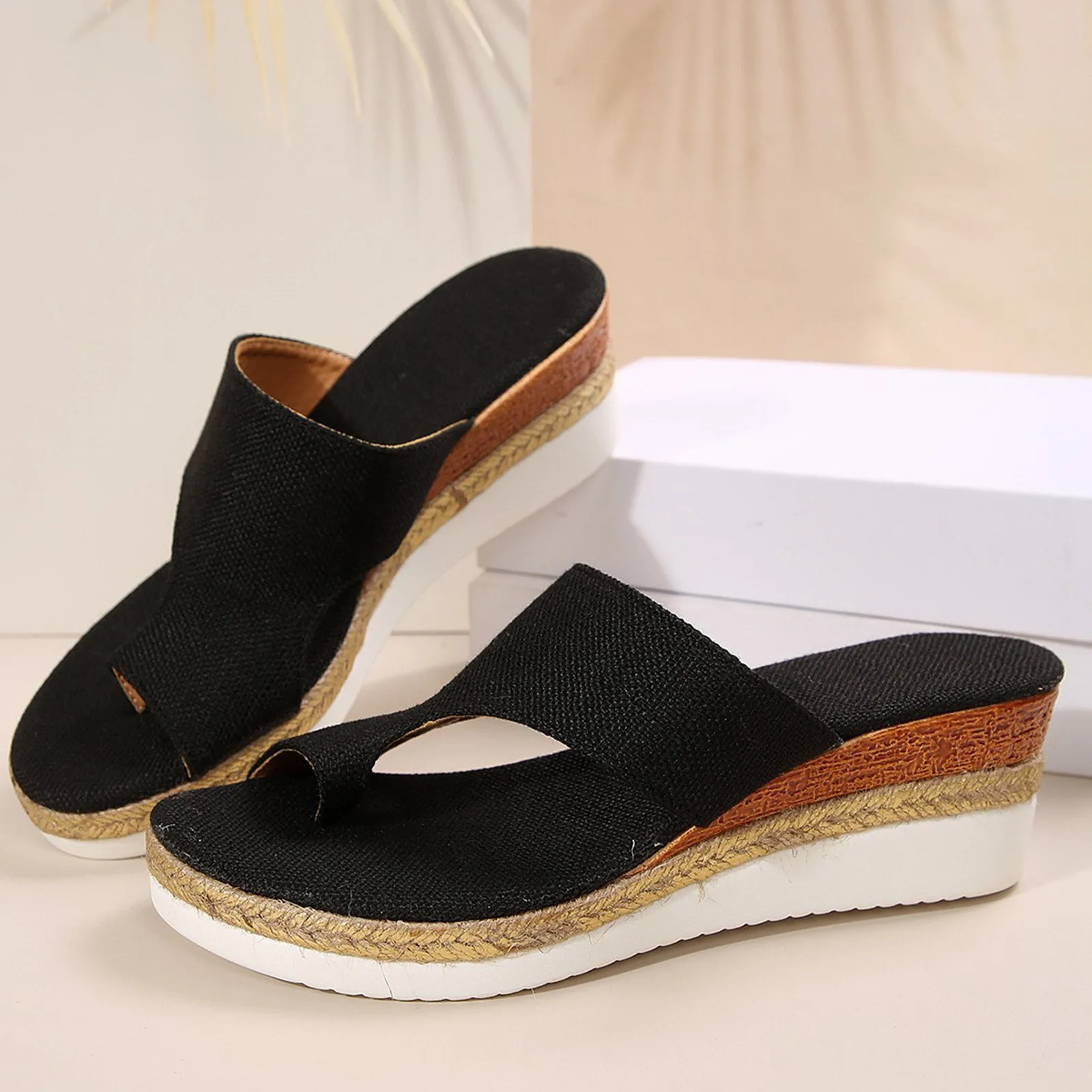 Women Wedges Slippers 2025 New Summer Comfy Platform Sandals Fashion Non Slip Plus Size Slippers Slides Women Zapatos De Mujer