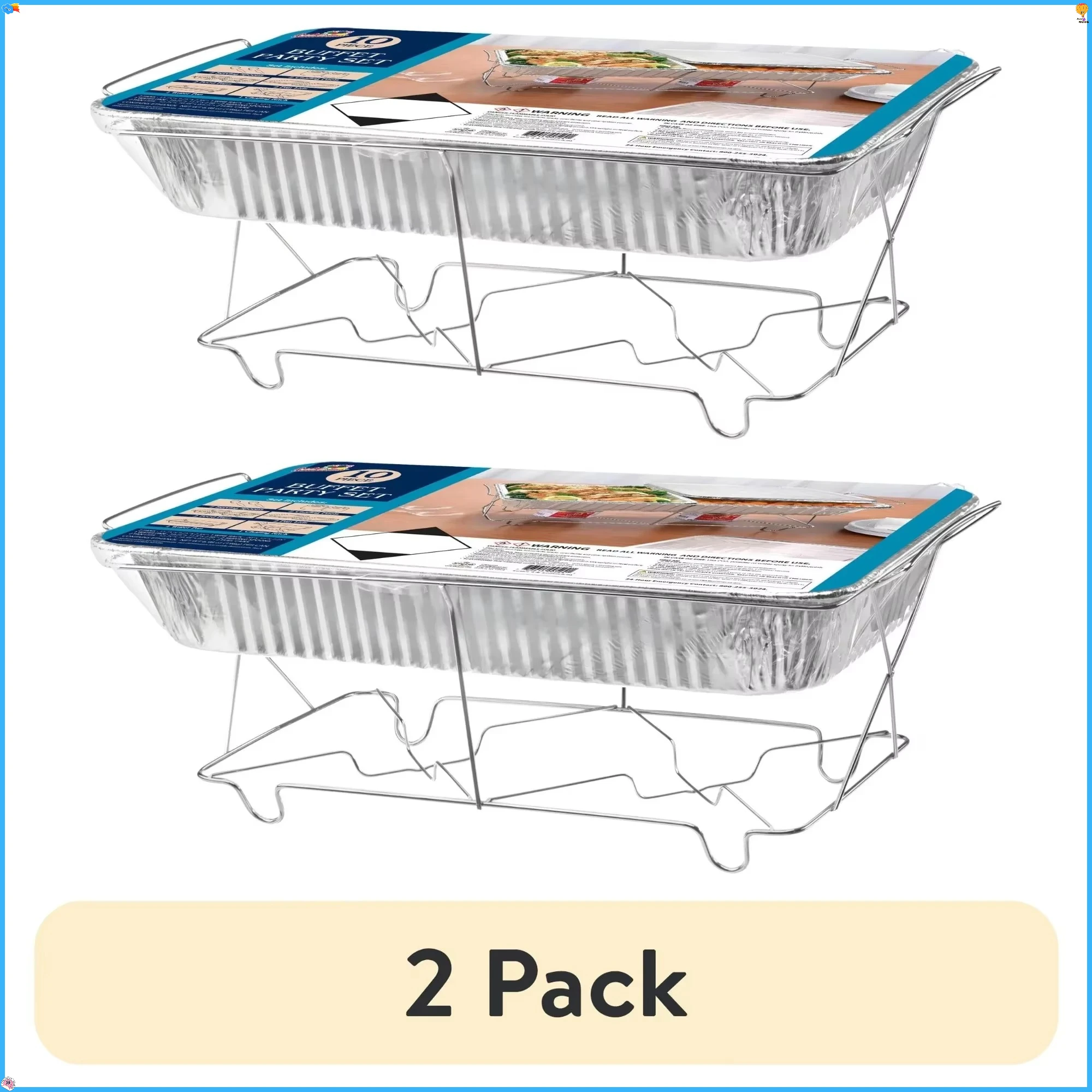 

Одноразовые жарочные блюда, набор из 10 предметов (2 шт.) с подставками для подогрева топлива, для вечеринок, мероприятий и общественного питания