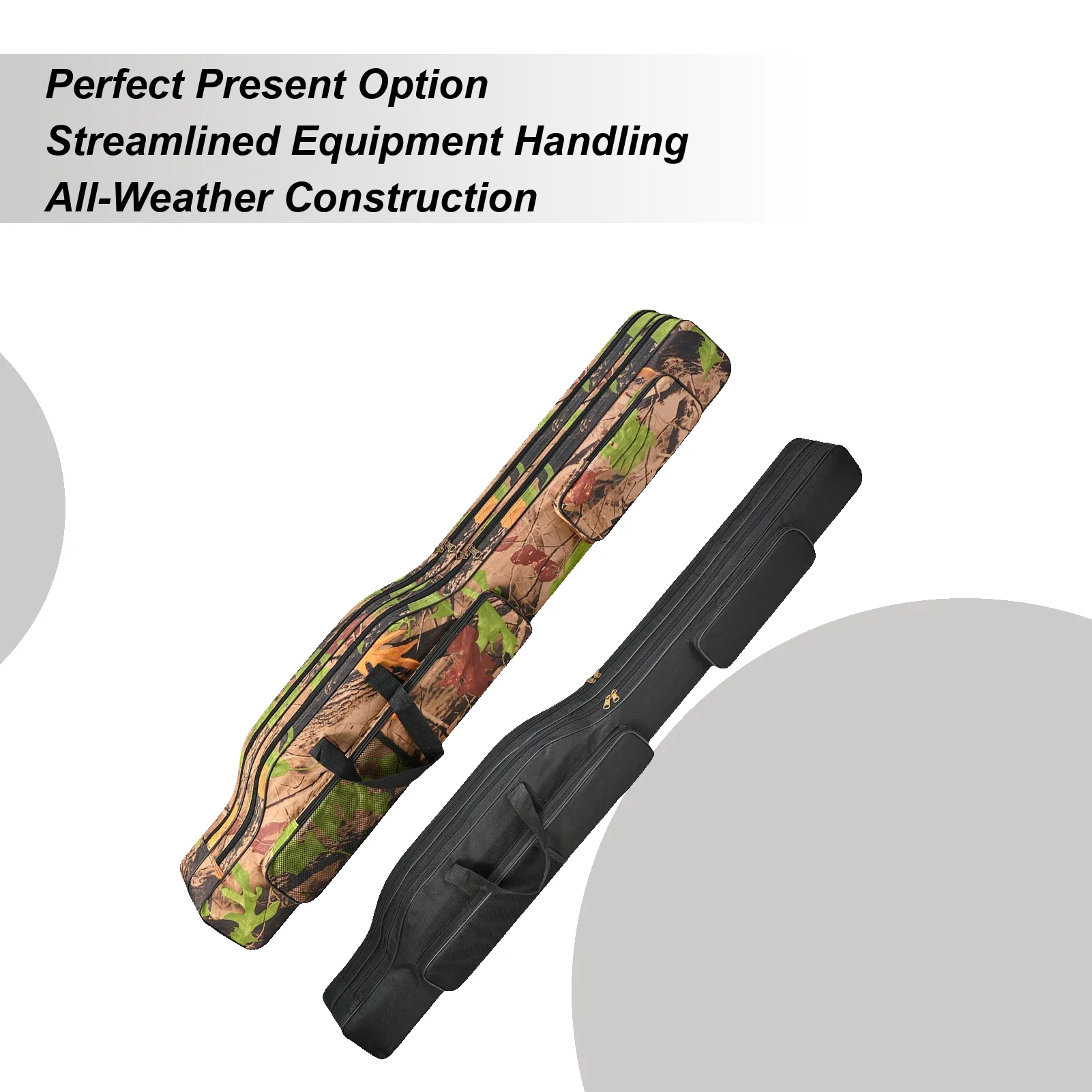 

Fishing Pole Bag Foldable Oxford Pole Storage Holder With Handle And Adjustable Strap Fishing Rod Travel Case For Reel Women