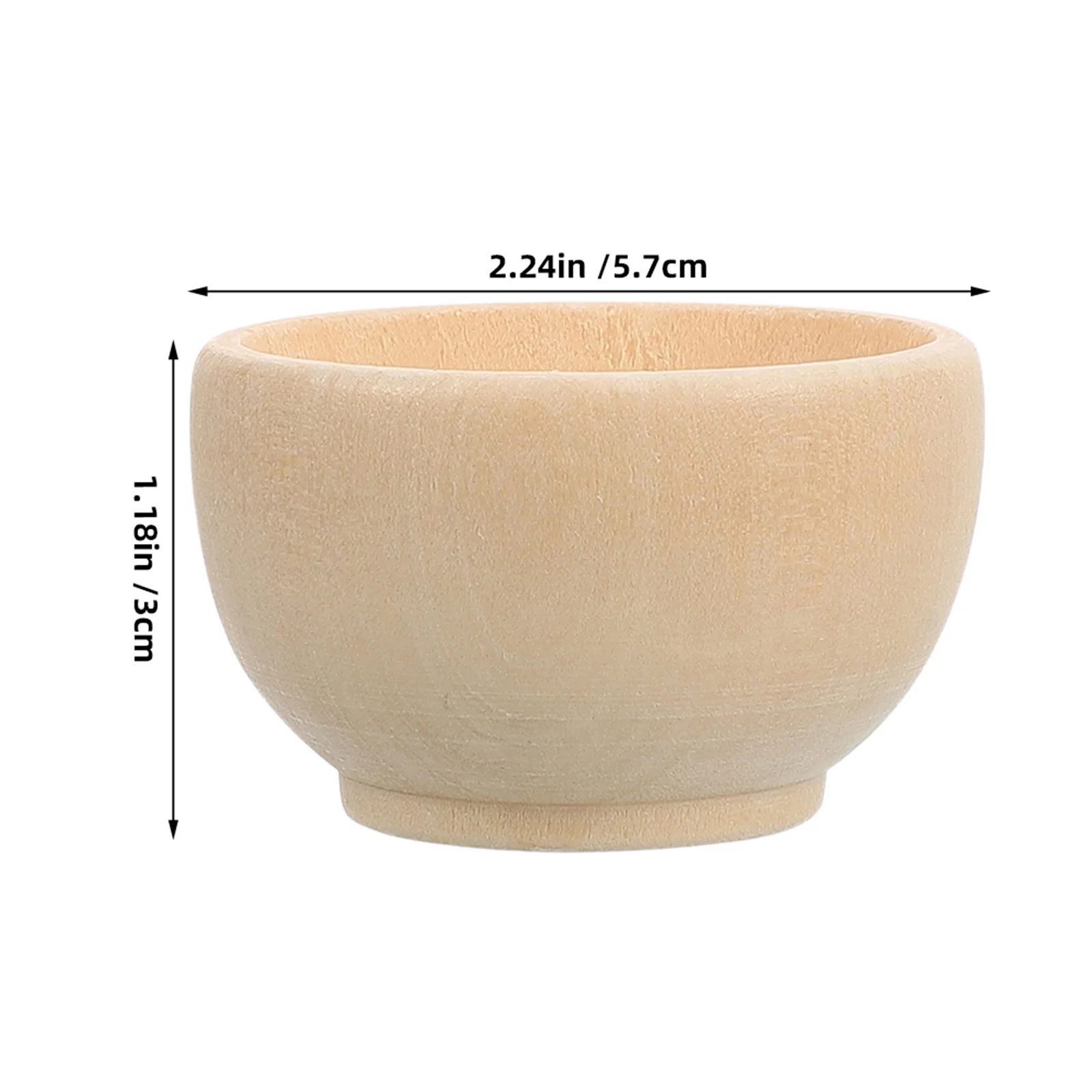 6 szt. Drewniane miseczki do malowania dla dzieci, niedokończone mini rękodzieło, naturalne małe okrągłe zestawy DIY do projektów artystycznych dla dzieci, dekoracyjne drewno