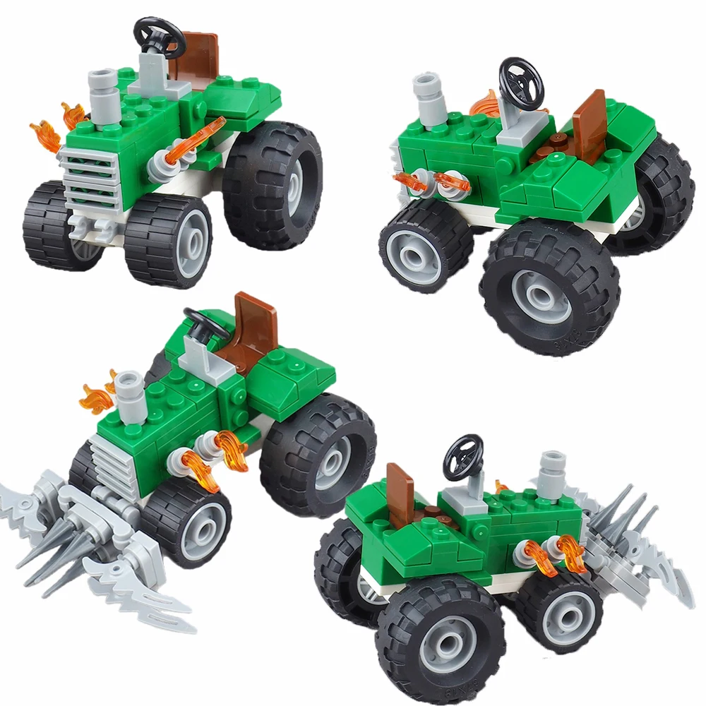 

Harvest Tractor Building Blocks Set - DIY Assembly Model Bricks | Educational Transport Vehicle Toy