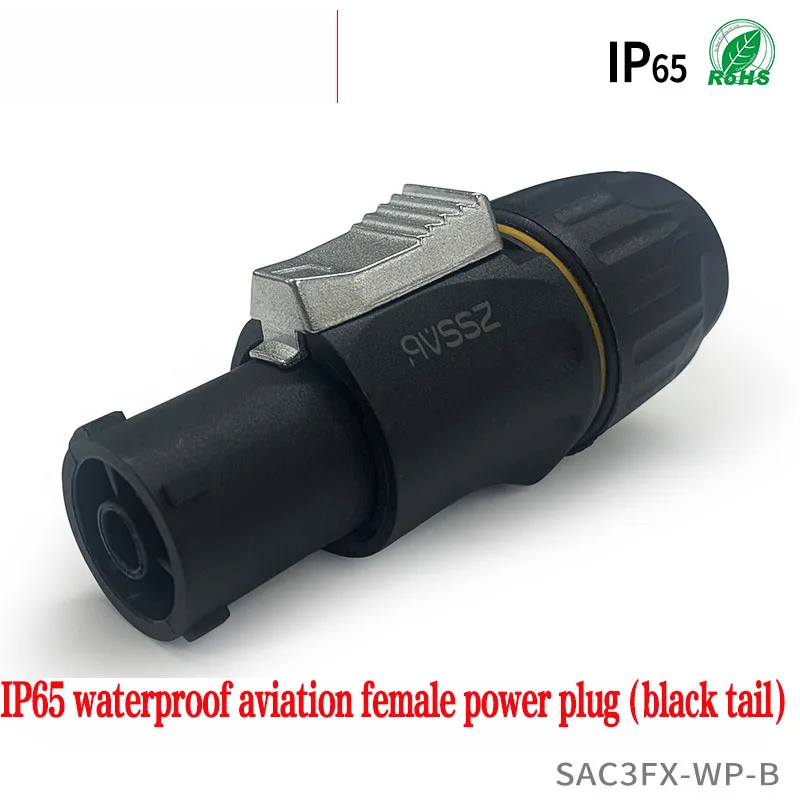 SAC3FX-WP 16A PowerCON Aviation Plug Socket Power Input Output Adapter IP65 For Industrial Control LED Screen Light Audio Signal