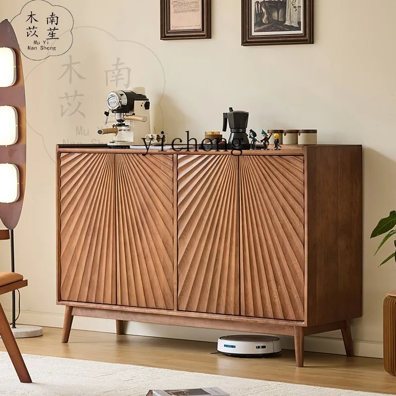 

YXY Vintage Style Sideboard Cabinet Retro Carving Living Room Storage Entryway Side Cabinet Storage