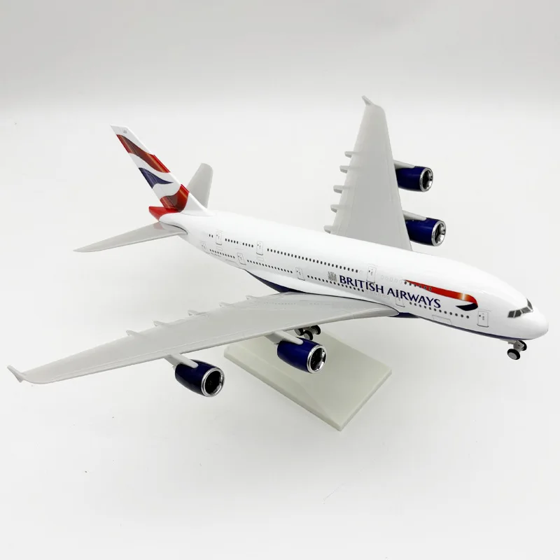 

30cm Aircraft A380 British Airways Resin 1/250 Scale Plane Model Toys Children Gift For Collection Aviation Model Display W Base