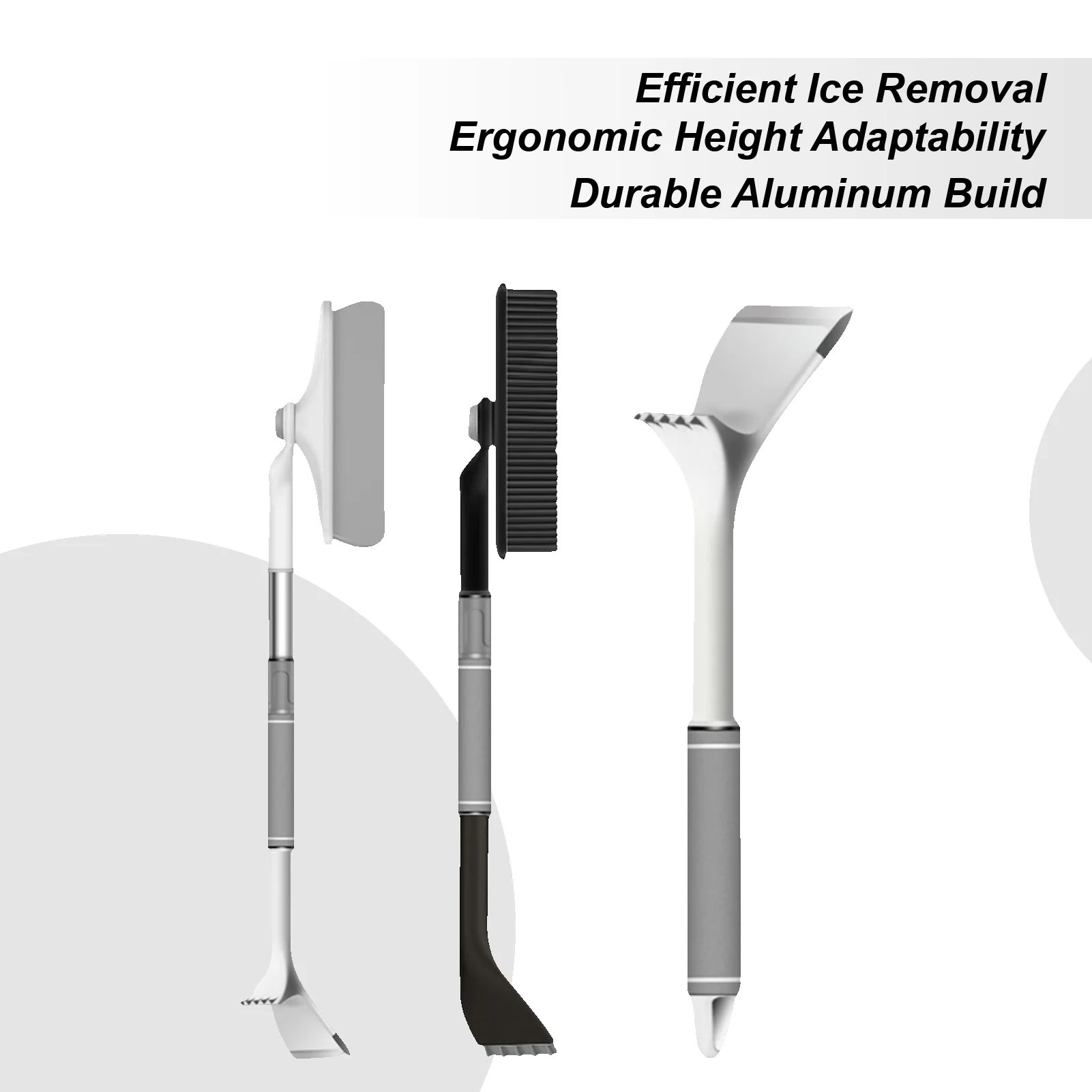 

Скребок для льда для лобового стекла автомобиля, алюминиевые аксессуары, инструмент, регулируемый инструмент для удаления льда для зимних грузовиков, внедорожников, авто, окон грузовиков