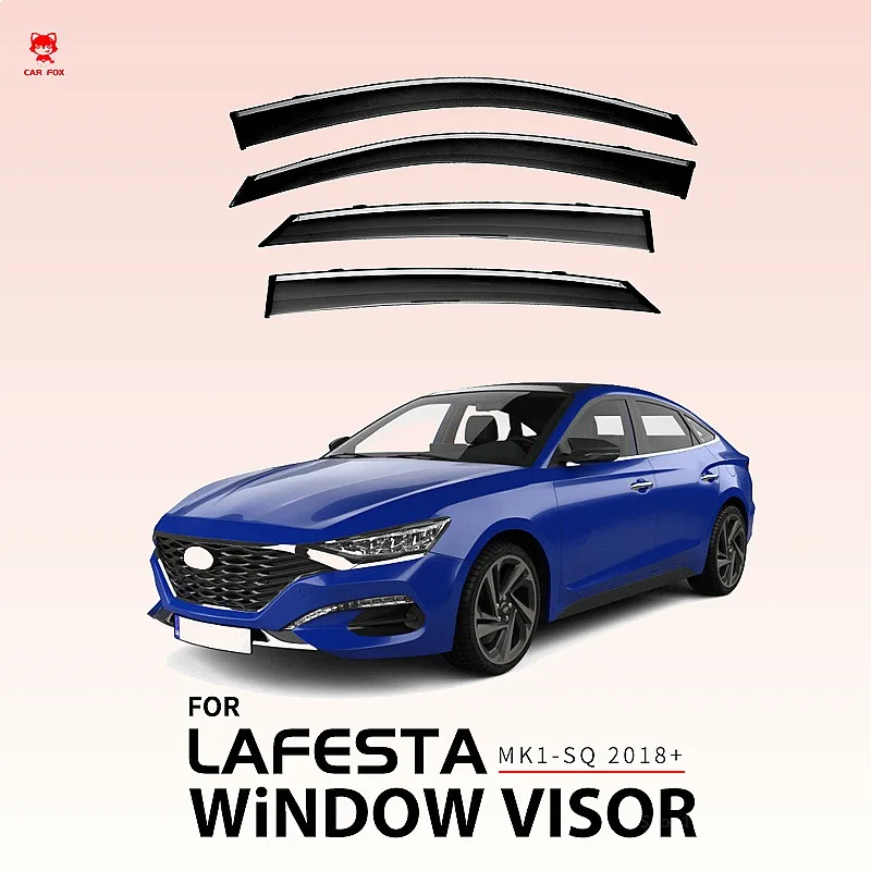 

For HYUNDAI Lafesta 2018+ Car Window Visor Rain Sun Shade Side Window Deflector Auto Accessories