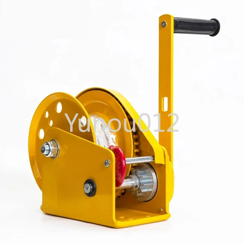 Two-way Self-locking Small Hand Windlass with Automatic Brake Manual Winch Tractor Winch Portable Whinches 1200/1800/2600LB