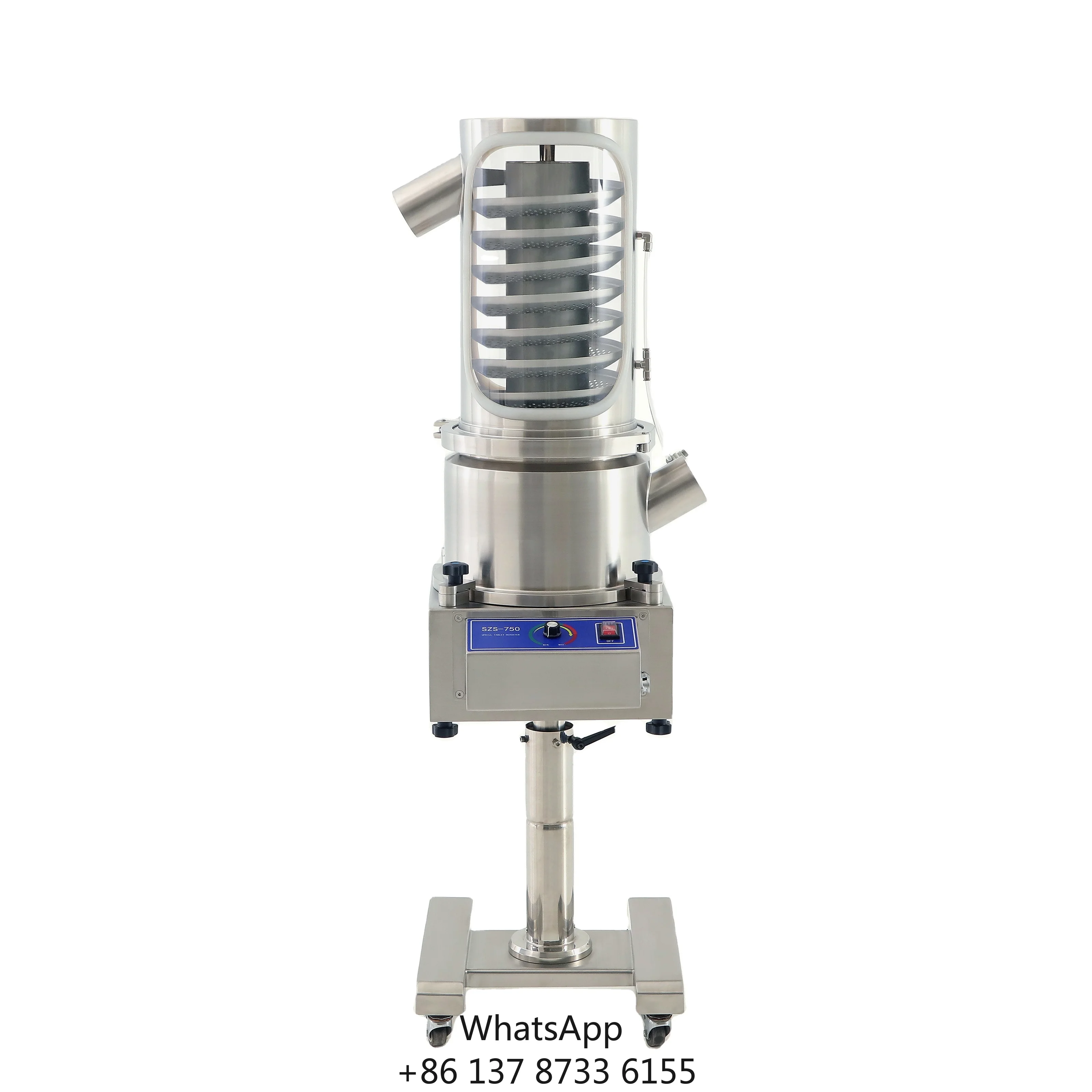 Top Rotation Vacuum Dust Removal Tablet Deduster Tablet Sieving Machine SZS750