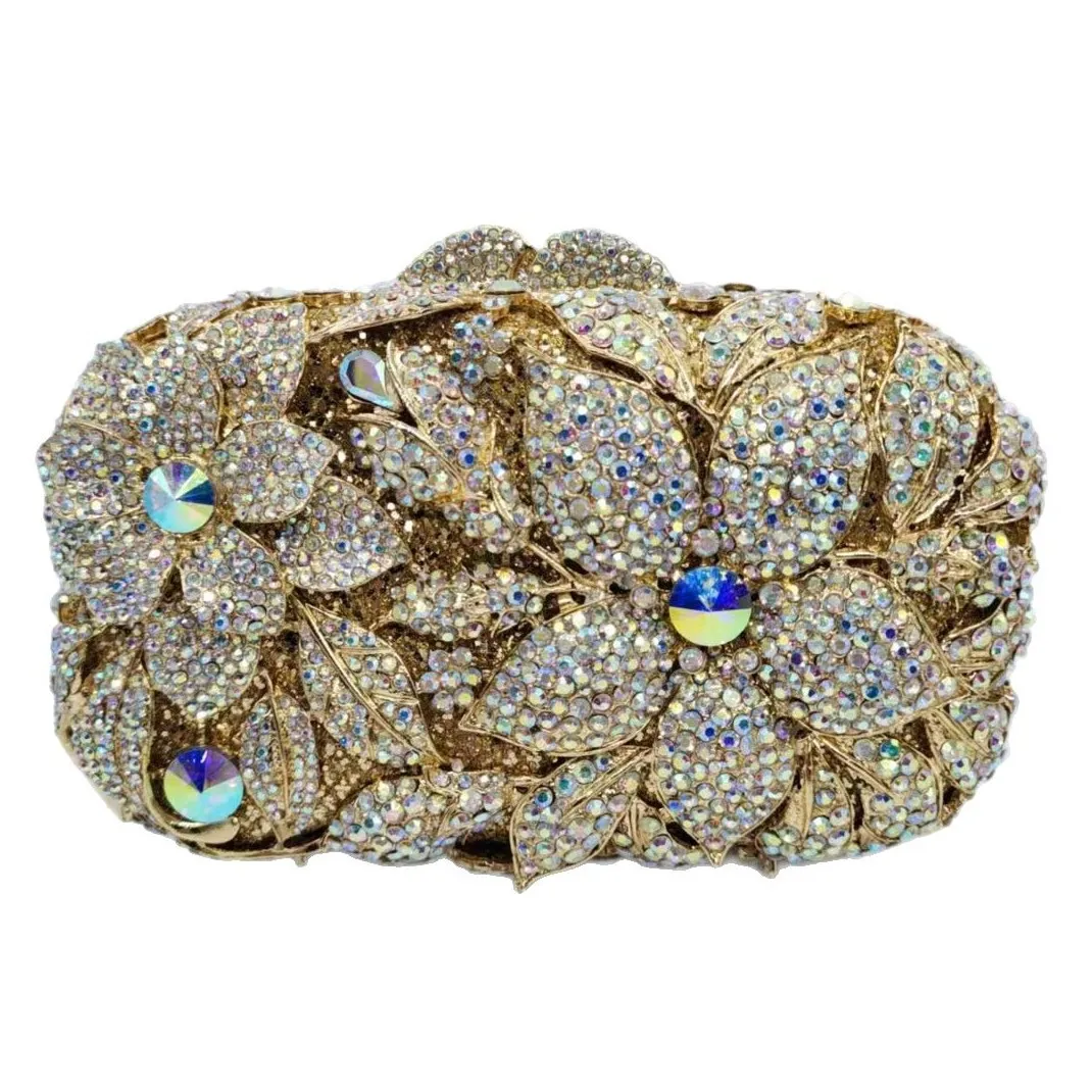 Lemon Yellow Rhinestone Clutch Bag Women's Diamond-encrusted Wallet Export Fashion Dinner Bag Rhinestone Purse Bolsas Grife Luxo