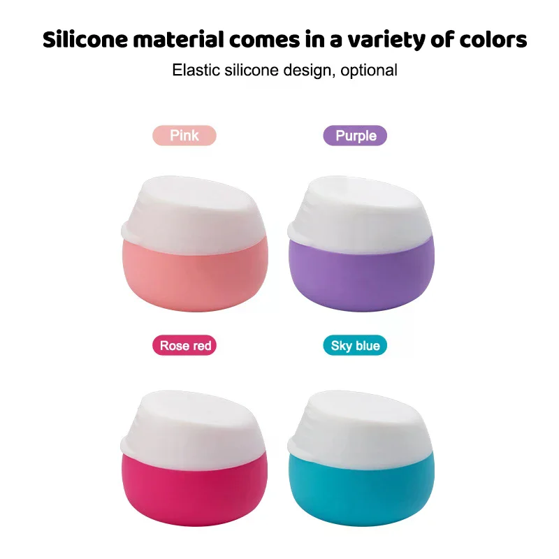 20 ml draagbare siliconen reispotten met deksel cosmetische gezicht lichaam handcrème pillendoosje mini reissieraden crème poedercontainers