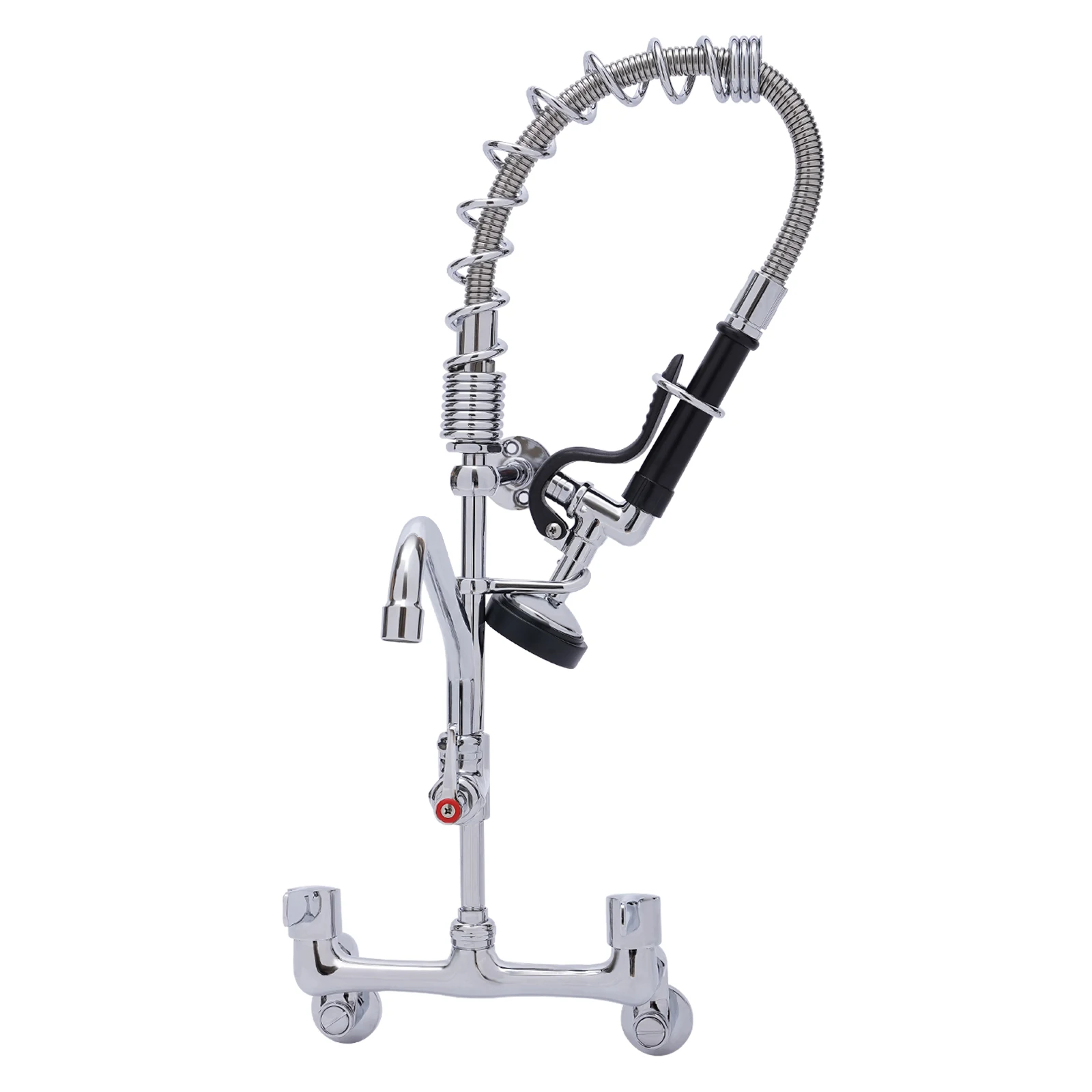 25inch 360 Rotatable Commercial Kitchen Faucet Wall Mount High Pressure and Dual Temperature Control