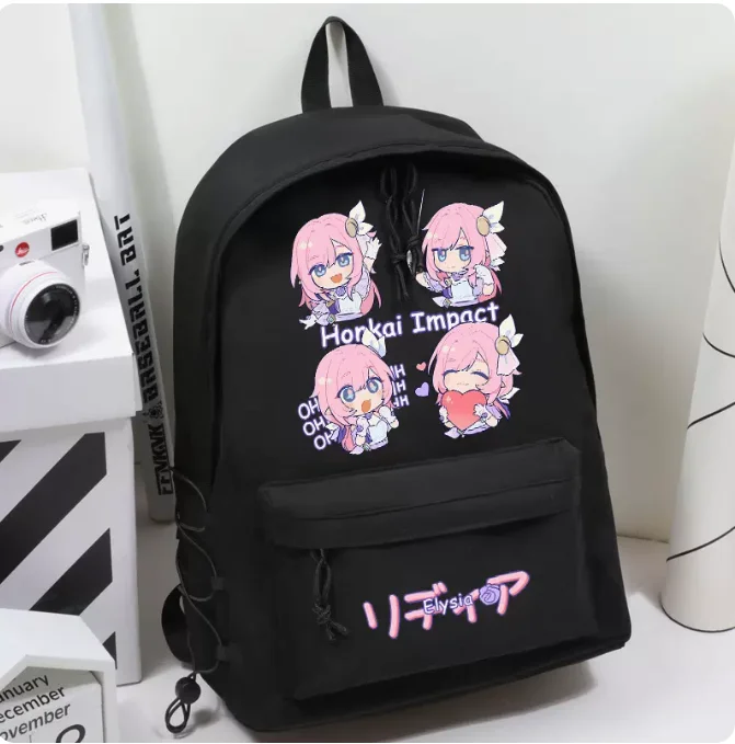 Anime Honkai Impact 3 Elysia Schoolbag Backpack High-capacity Computer Casual Shoulder Bag Student Messenger Bag 1784