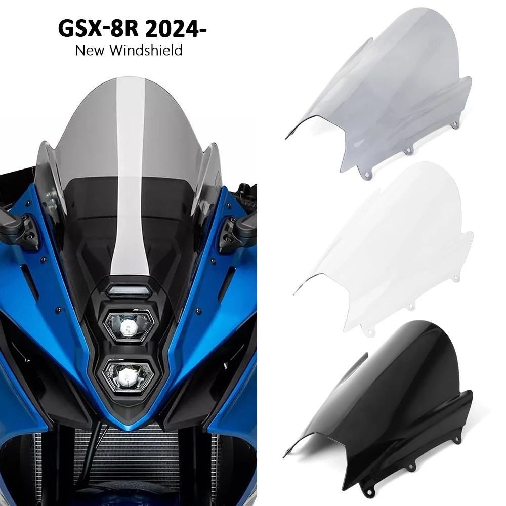 

New Motorcycle Windscreen Windshield Wind Deflector Flyscreen 3 Color For Suzuki GSX-8R GSX 8R GSX8R 2024 2025