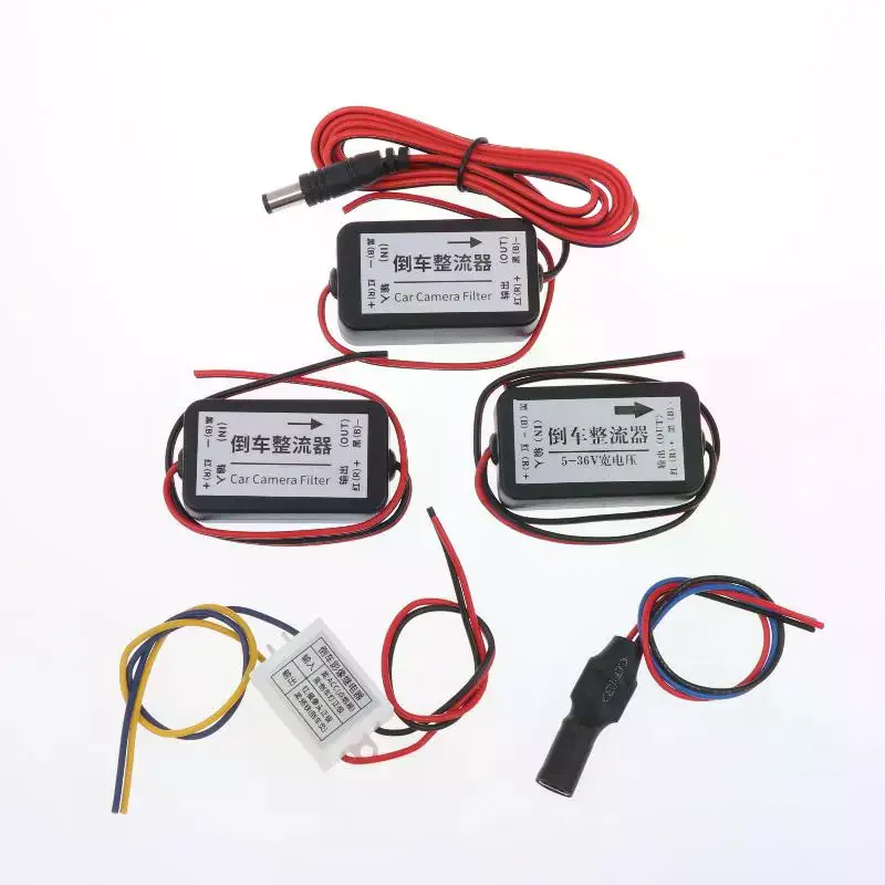 

1/5Pcs Car Rear View Camera Rectifier 12V 24V DC Power Relay Capacitor Filter For Car Backup Camera Signal Anti-Interference