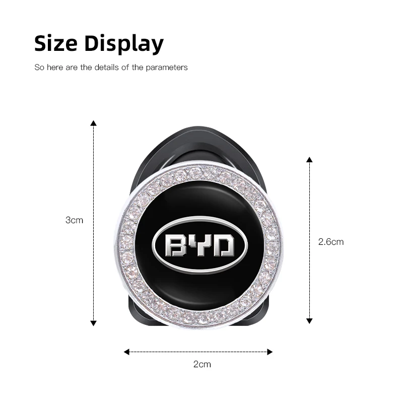 2Pcs Car Emblem Small Hooks Multi-function Adhesive Hanging For BYD Tang F3 E6 Atto3 Yuan Plus Song Max F0 G3 I3 Ea1 Dmi