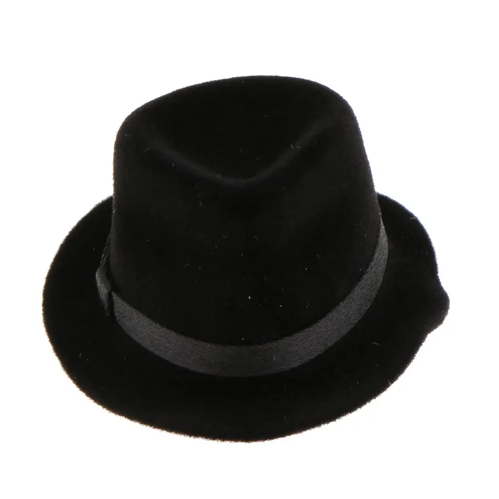 1/6 Black Bowler Hat for DID DML BBI 12inch Woman Man Action Figure