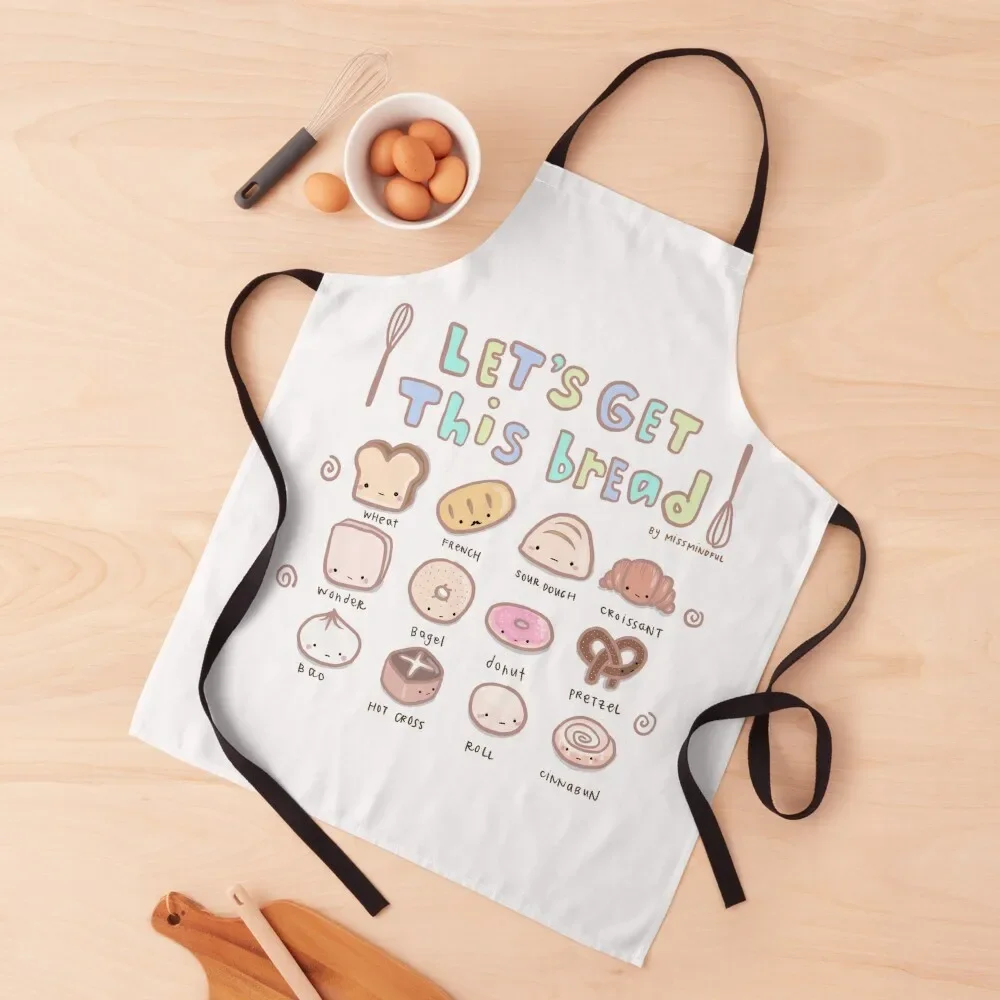 Let's Get This Bread Apron Beauty kitchen clothes Men'ss Apron