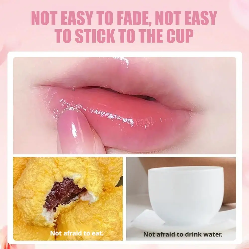 Flower Jelly kleurveranderende lippenstift, langdurige non-stick cup overdrachtbestendige lipvlek, hydraterende hydraterende watergloss