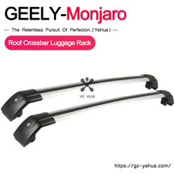 For GEELY Monjaro Manjaro Xingyue L KX11 Roof Crossbar Luggage Rack Crossbeam Perforated Aluminum Alloy With Lock