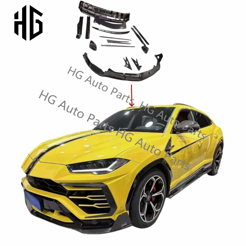 High Glossy Carbon Fiber MSY Style Front Lip Bodykit For Lamborghini Urus Car Spoiler Side Skirts Body Kit