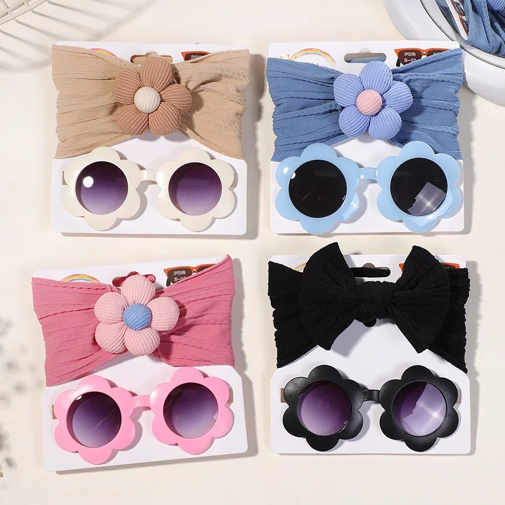 2Pcs Yoga Stirnband Gläser Set Fitness Stirnbänder Leopard Print Anti Schweiß Nylon Kopf Krawatten Casual Pfirsich Herz Mädchen sonnenbrille