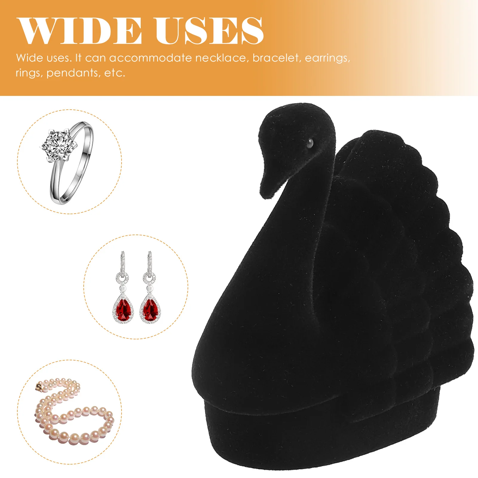 

Portable Swan Jewelry Box Minimalist Design for Ring Necklace Bracelet Earring Travel Organizer Small Jewelry Case