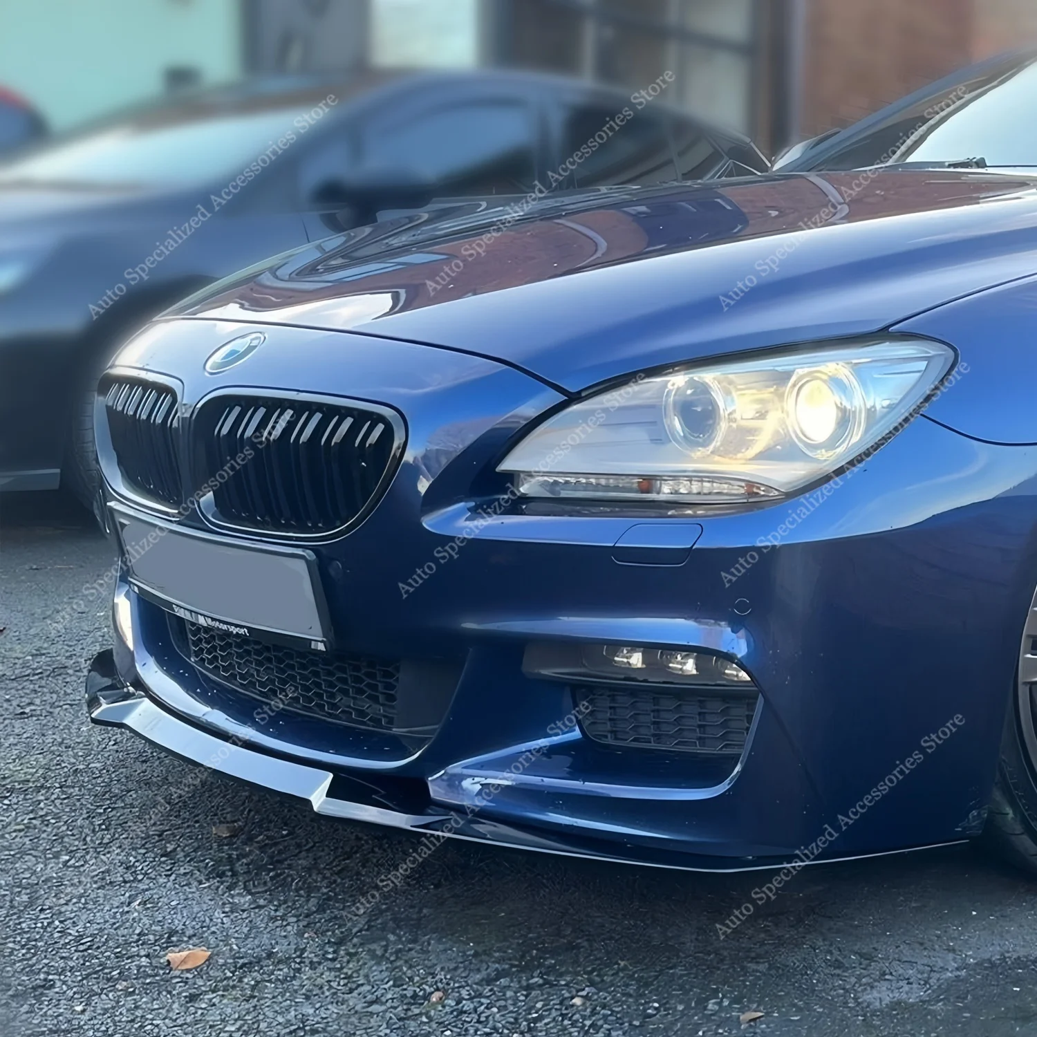 For BMW F06 F12 F13 CS Style Front Bumper Lip Spoiler Splitter Diffuser 640i 650i 640d M Sport 2012-2018 ABS Car Bodykits Tuning